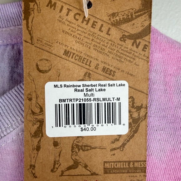NWT MLS Rainbow Sherbet Real Salt Lake Multi Color Tie-Dye Pastel T-Shirt Size M - Picture 5 of 9